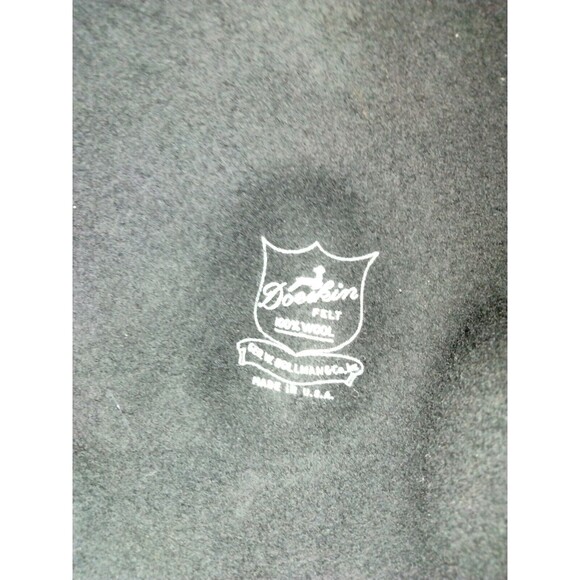 Vtg Bierner & Son Women's 100% Wool Black Cap With Feathers Made In USA - Picture 4 of 5